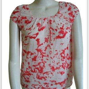 Zara Tie Dye Effect Summer Top Size S Women Red White